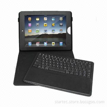 84-key Portfolio Case for iPad with Detachable Plastic Scissor Removable Bluetooth Keyboard